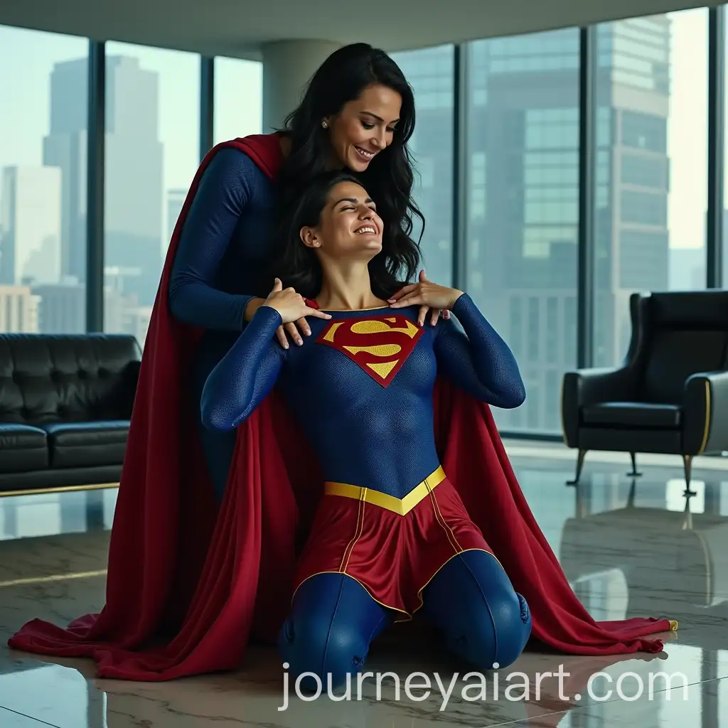 Supergirl-Defeated-by-Lena-Luthor-in-a-Modern-Office-with-Kryptonite