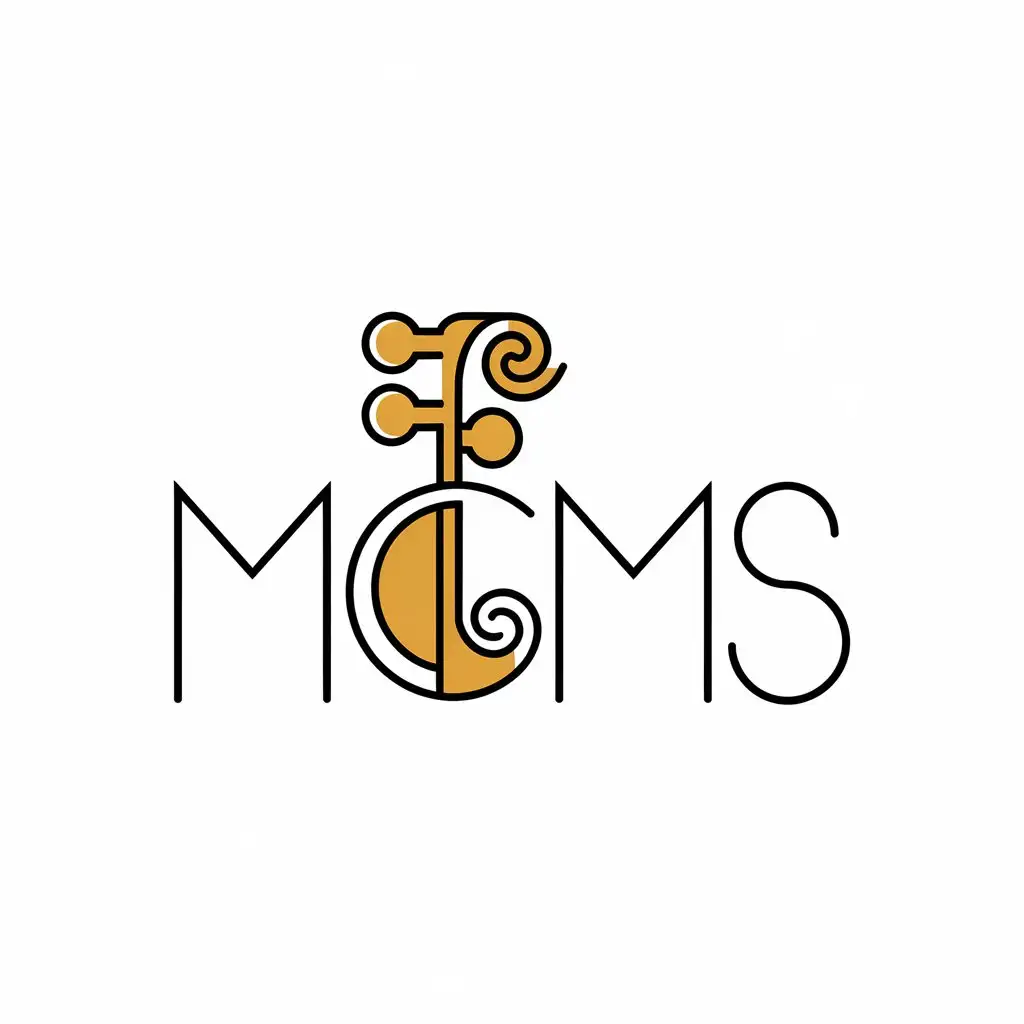 LOGO Design for MCMS Vector Logo Featuring Cello Emerging from Letter C