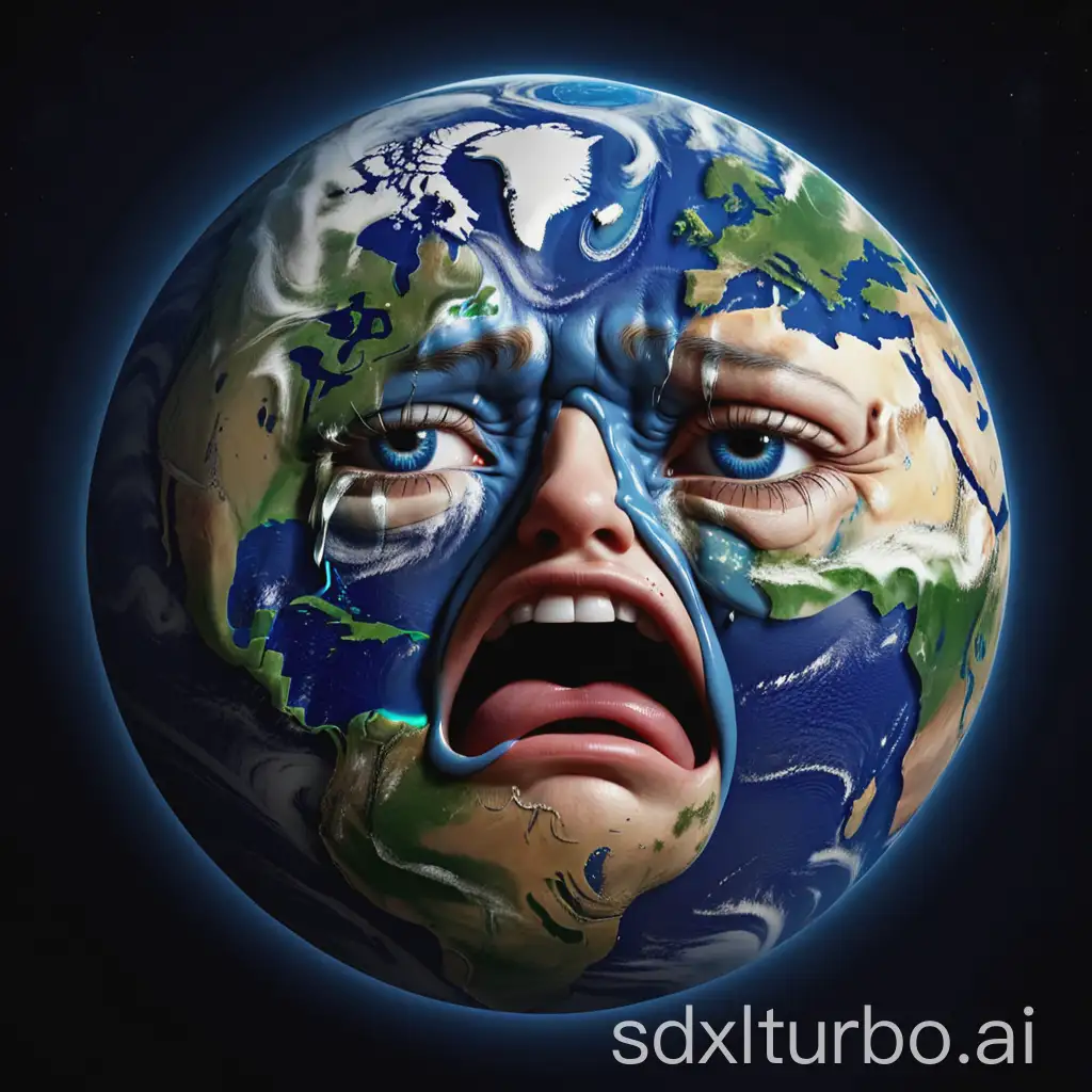 Earth-Face-Crying-with-Tears-Representing-Environmental-Distress