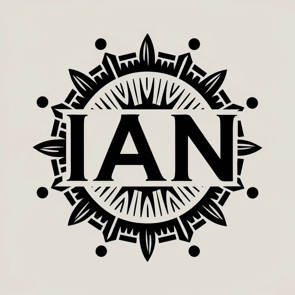 LOGO Design for IAN Modern Vector Logo with Clear Background