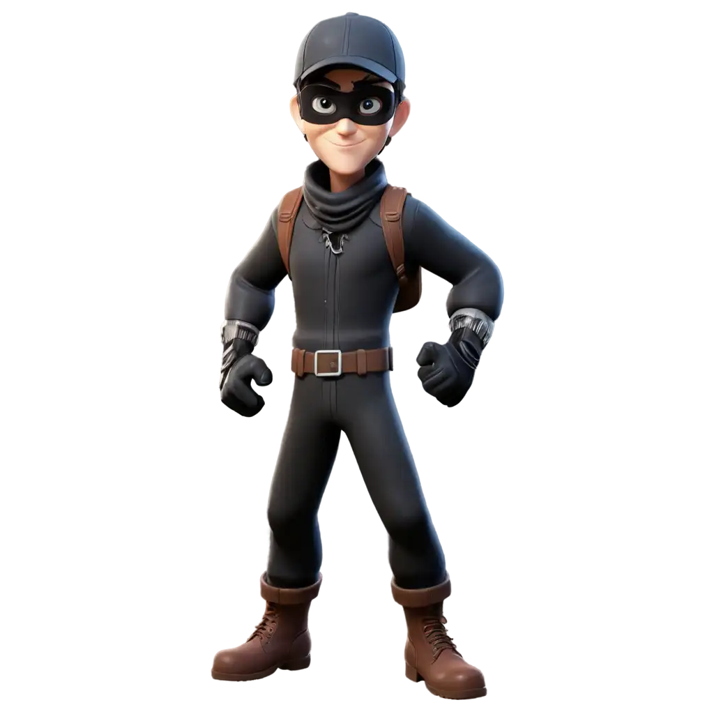 3D-Character-Thief-PNG-Design-Dark-Clothing-Mask-and-Sly-Expression-with-Stolen-Goods