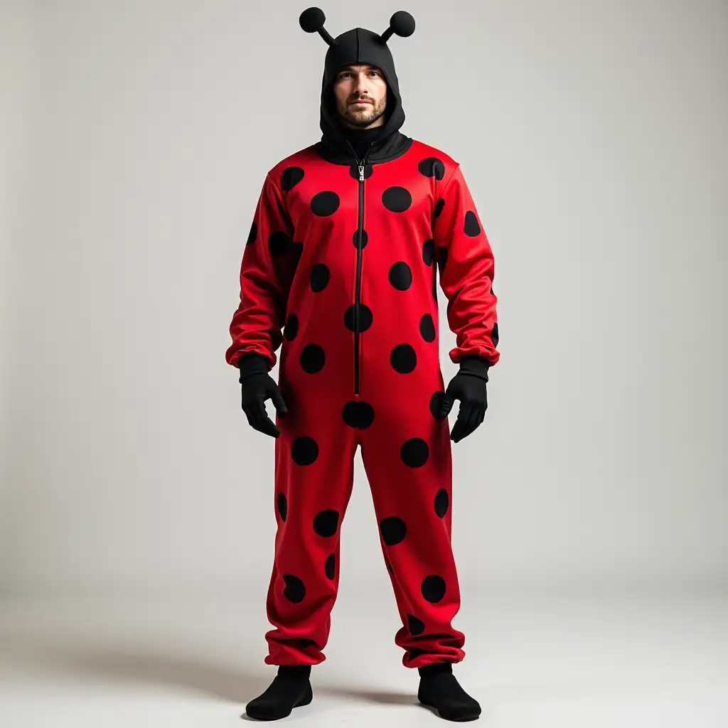 Adult-Male-in-LadybugPattern-Bodysuit