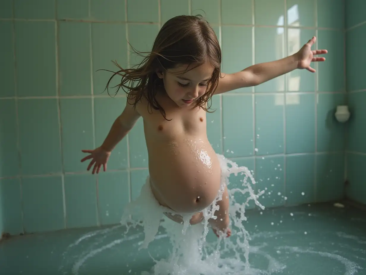 Pregnant-Girl-Floating-in-Front-of-Waterfall