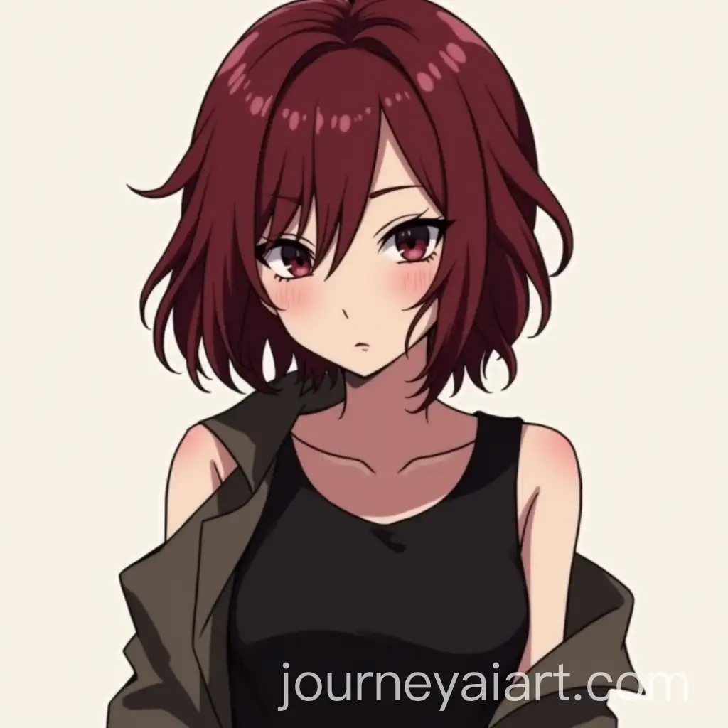 Girl-with-Red-Wine-Hair-and-Onyx-Eyes-in-Naruto-Shippuden-Style