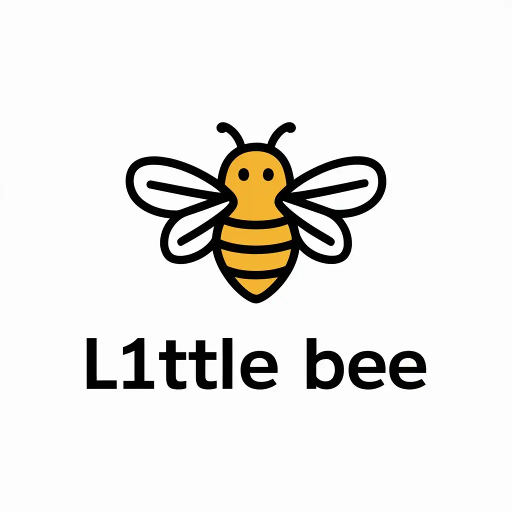 a vector logo design,with the text "L1ttle_bee
", main symbol:bee,Moderate,be used in Internet industry,clear background