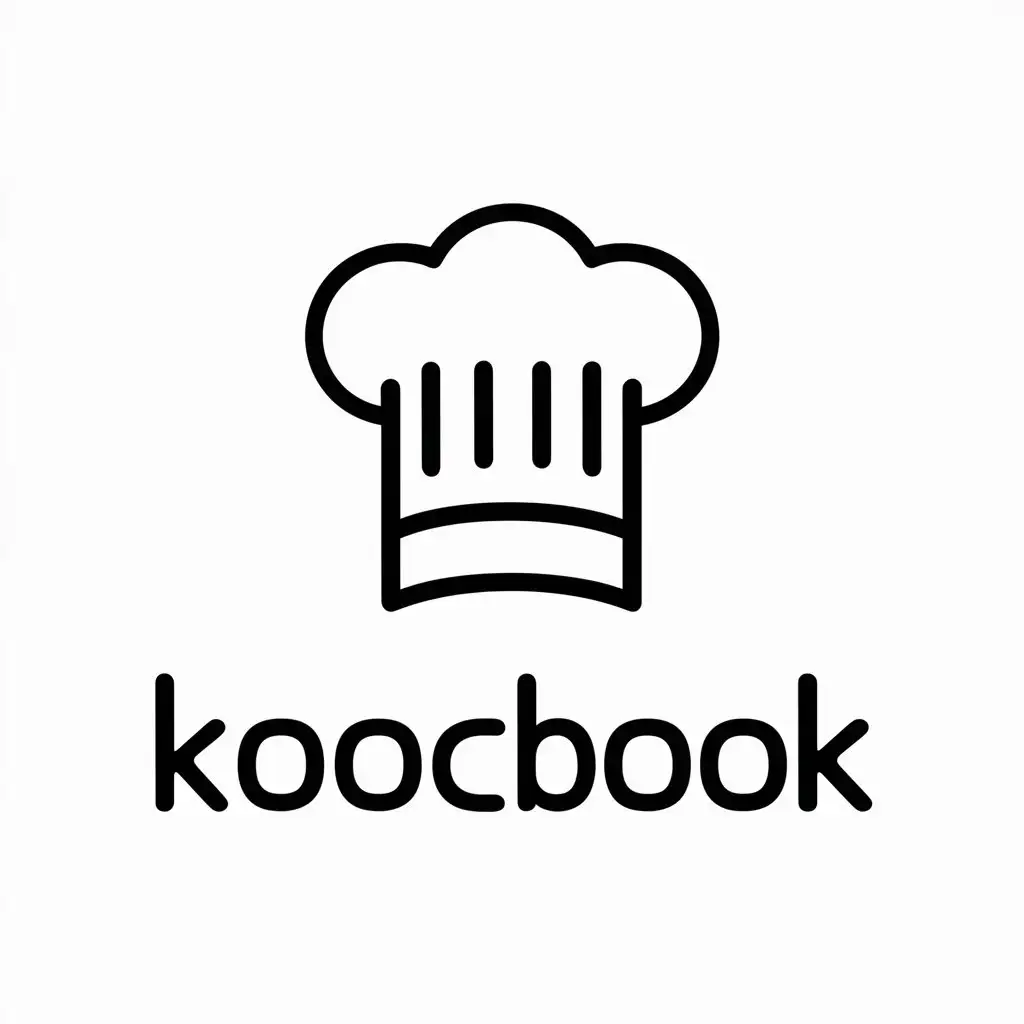 a vector logo design,with the text "koocbook", main symbol:chef's hat,Moderate,clear background