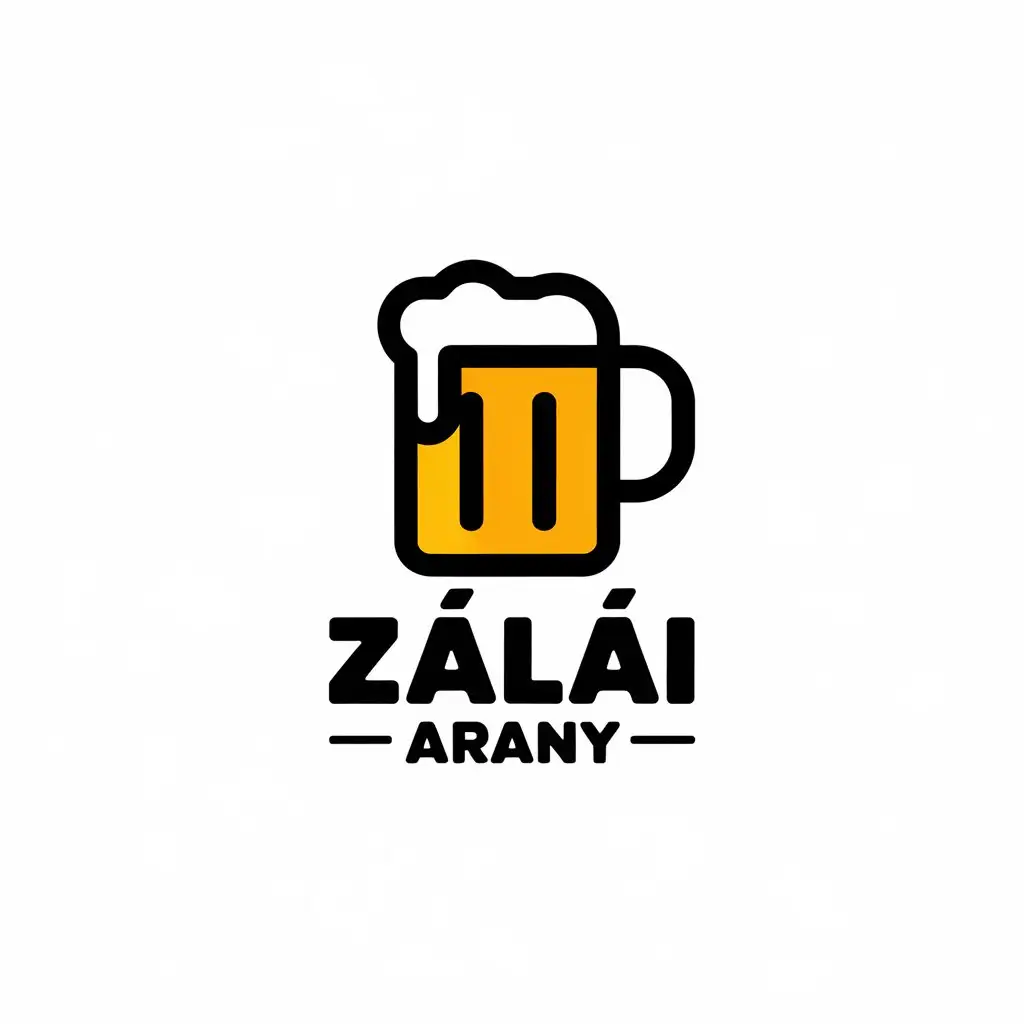 LOGO Design for Zalai Arany Vector Beer Symbol with Modern Aesthetic for Restaurant Industry