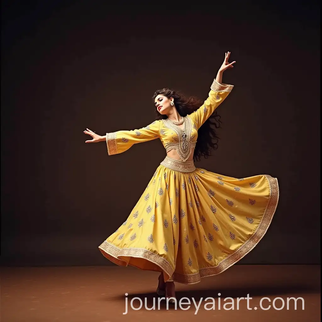 Noor-Jahan-Ara-Performing-Bhangra-Dance-in-Traditional-Attire