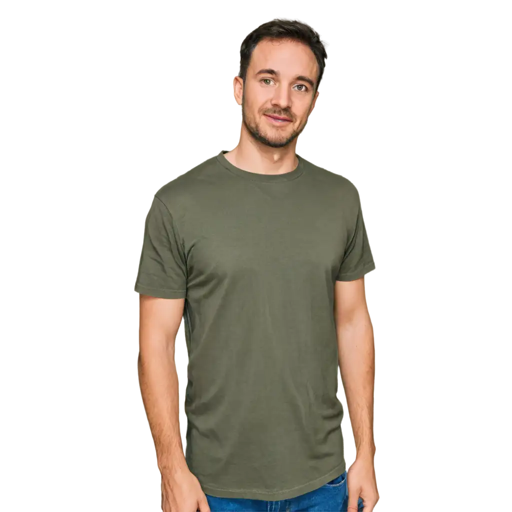 Man-Wearing-TShirts-PNG-Image-for-Versatile-Applications