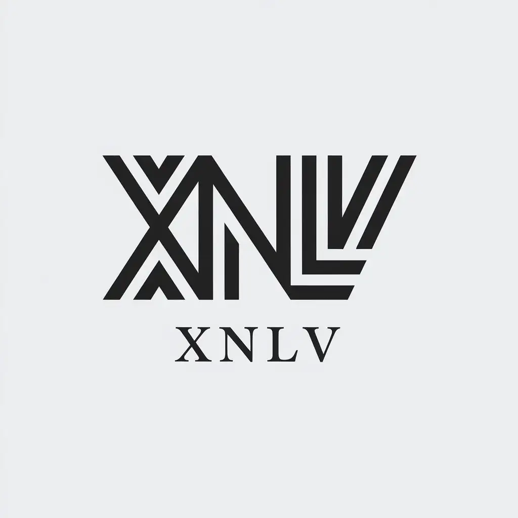 LOGO Design for XNLV Minimalistic Vector Design for Technology Industry with Clear Background