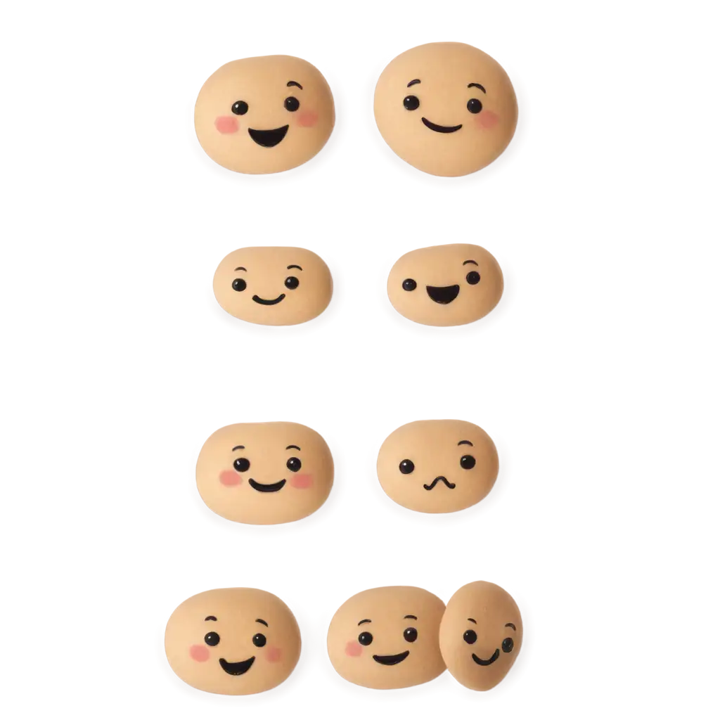 make soya bean with cute face character
