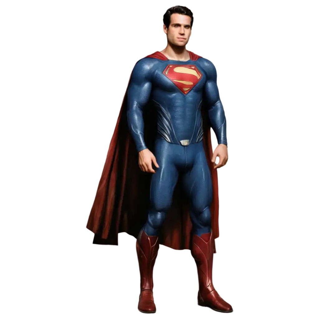 Man-of-Steel-Standing-Full-Body-PNG-Oil-Painting-Art-Style-for-HighQuality-Visuals