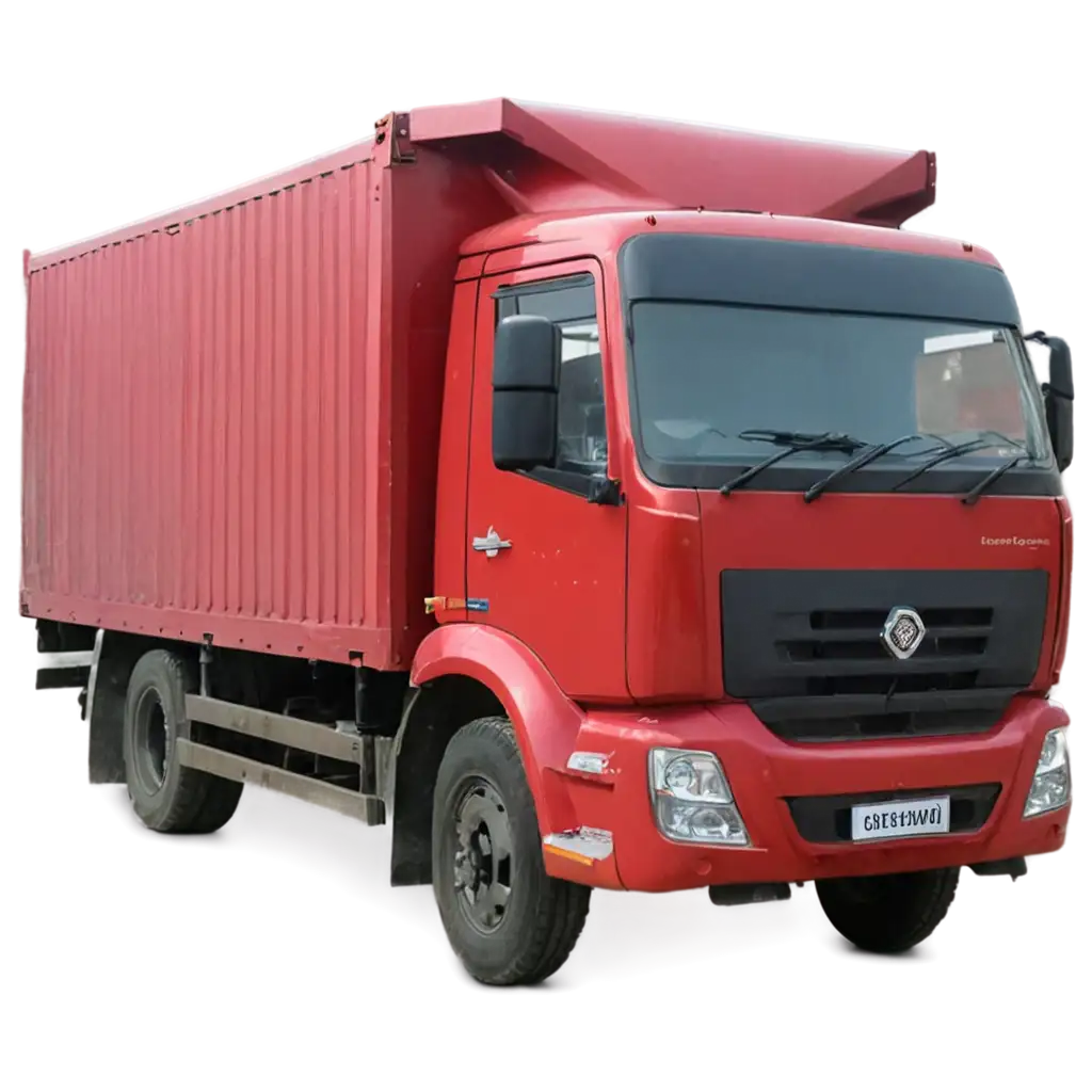 HighQuality-PNG-Image-of-a-Red-Indian-Truck-Loaded-with-Goods