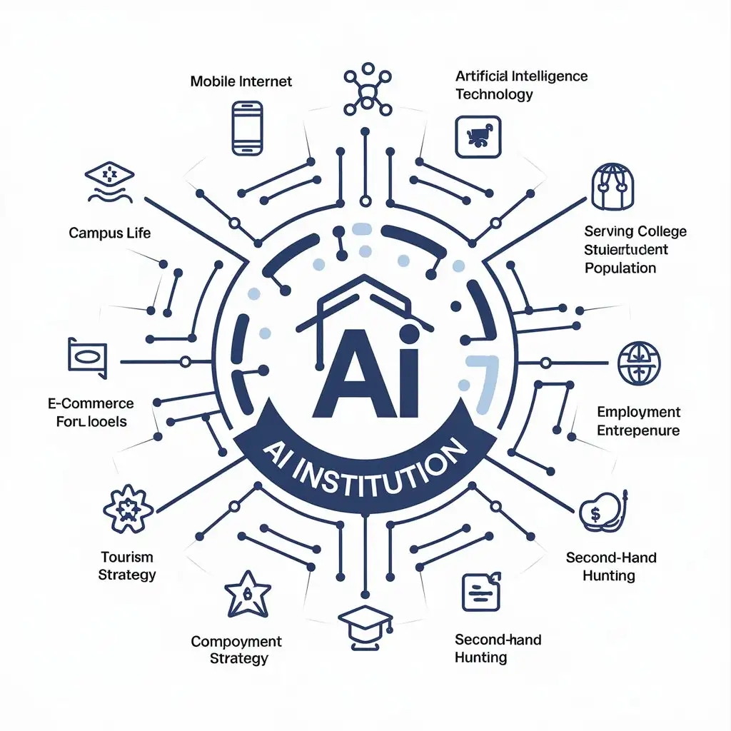 LOGO-Design-for-AI-INSTITUTION-Vector-Logo-Featuring-AI-School-and-Mobile-Internet-Themes-for-College-Students