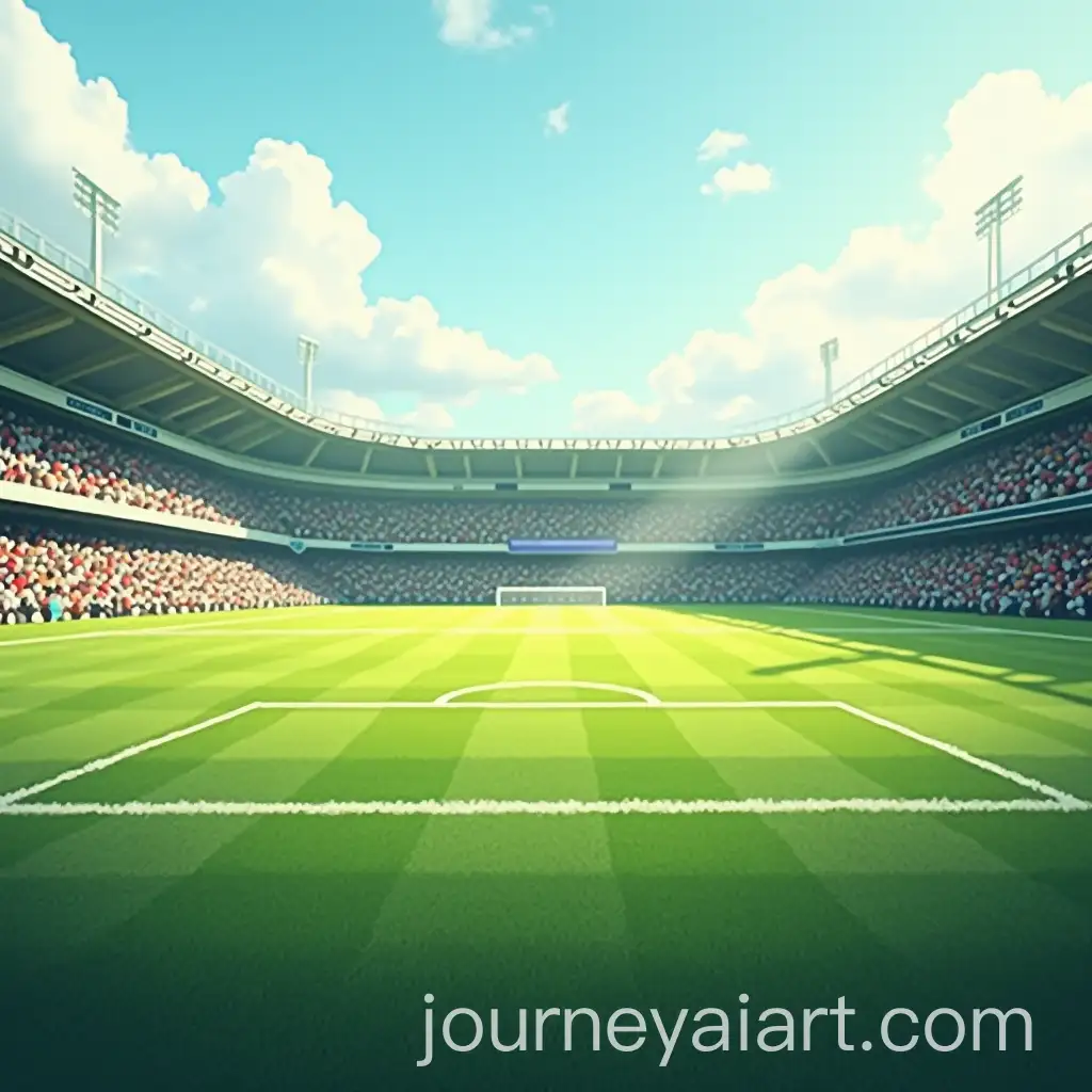 Vibrant-Football-Field-with-Distant-Buildings