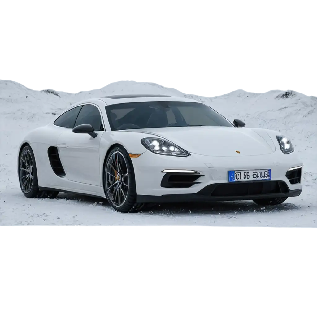 Porsche-Panamera-in-the-White-Snow-in-a-Big-City-HighResolution-PNG-Image-for-Website-Use