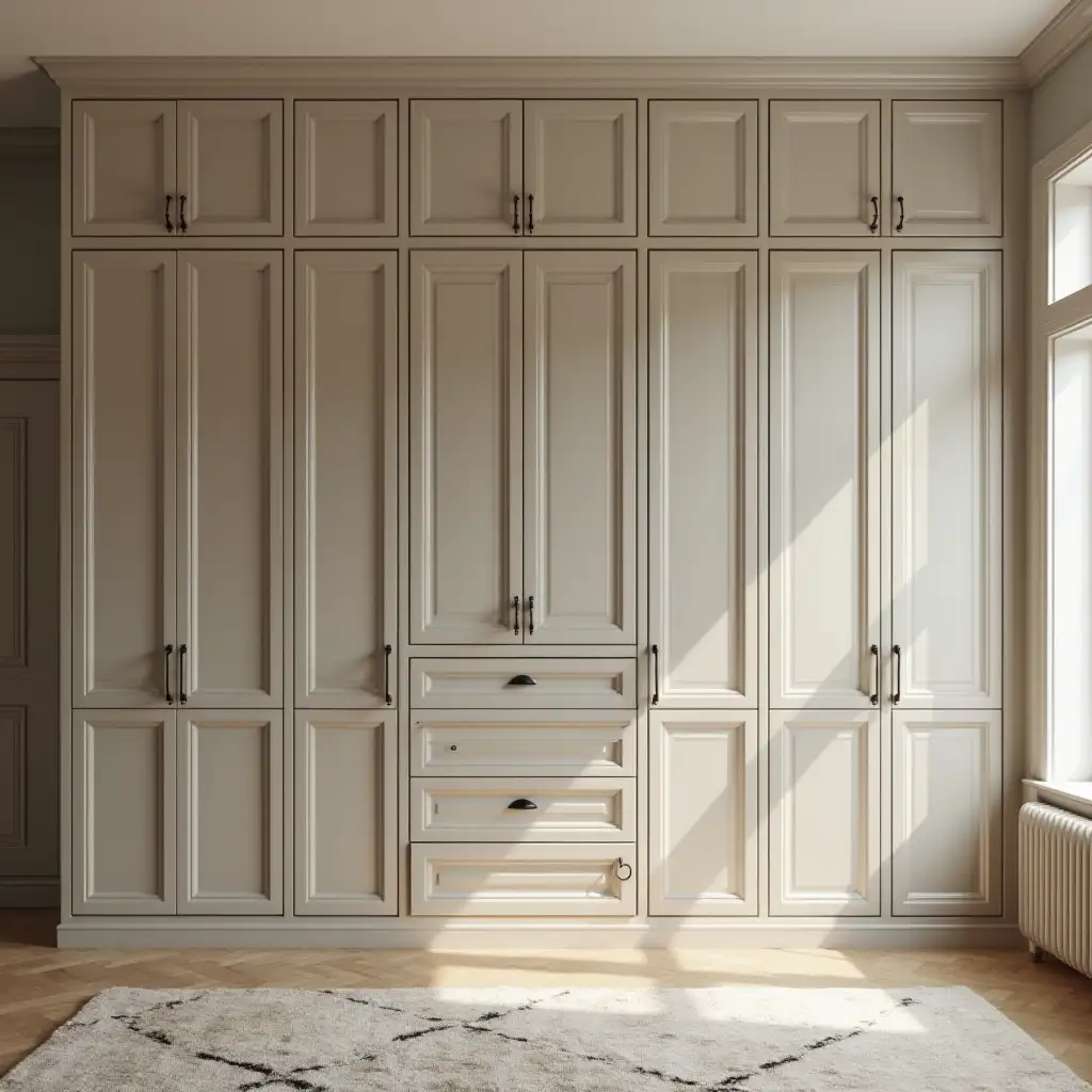 Elegant-WalkIn-Closet-Facade-with-16-Stylish-Doors