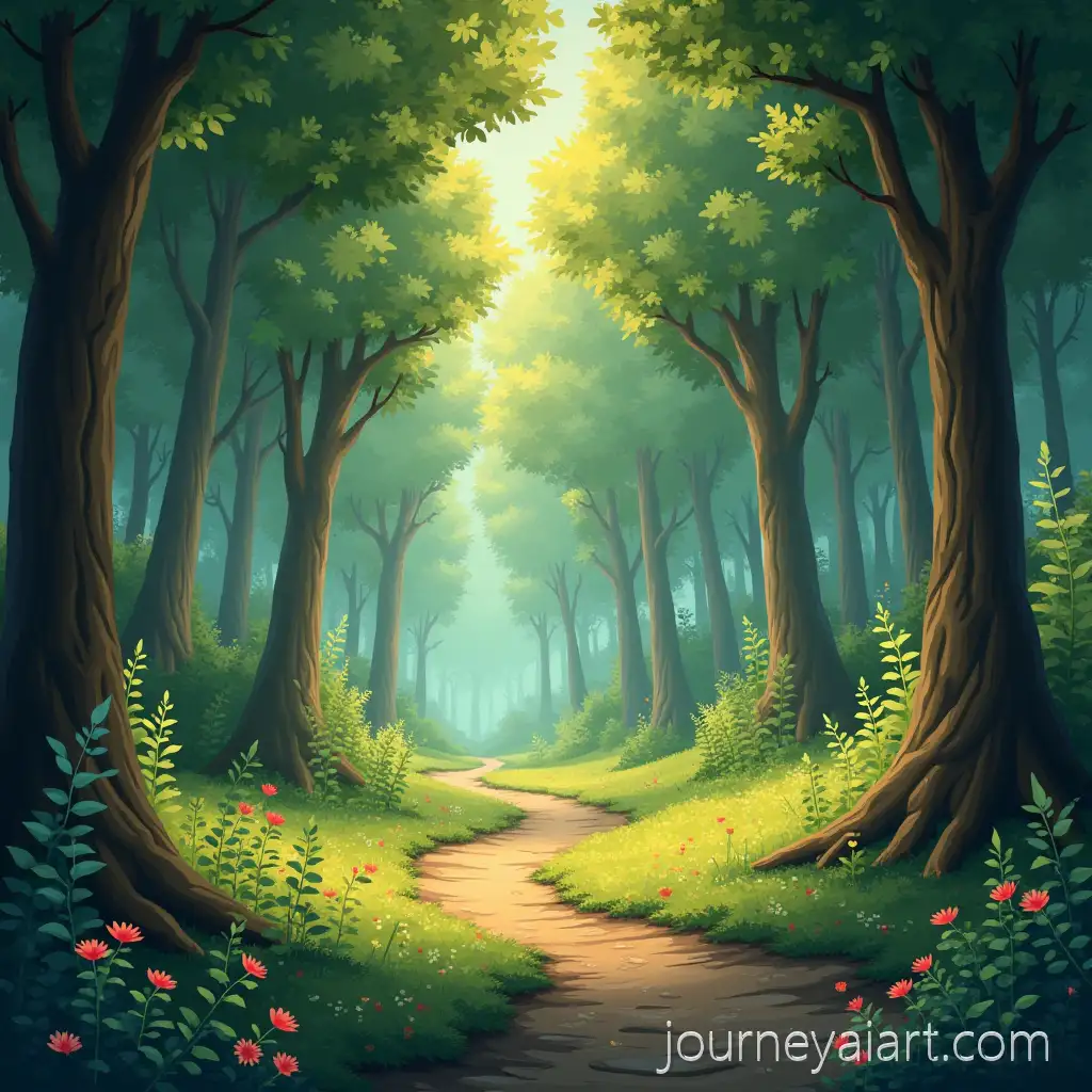 Vintage-Disney-StyleVintage-Disney-Forest-Spring-Forest-in-Spring