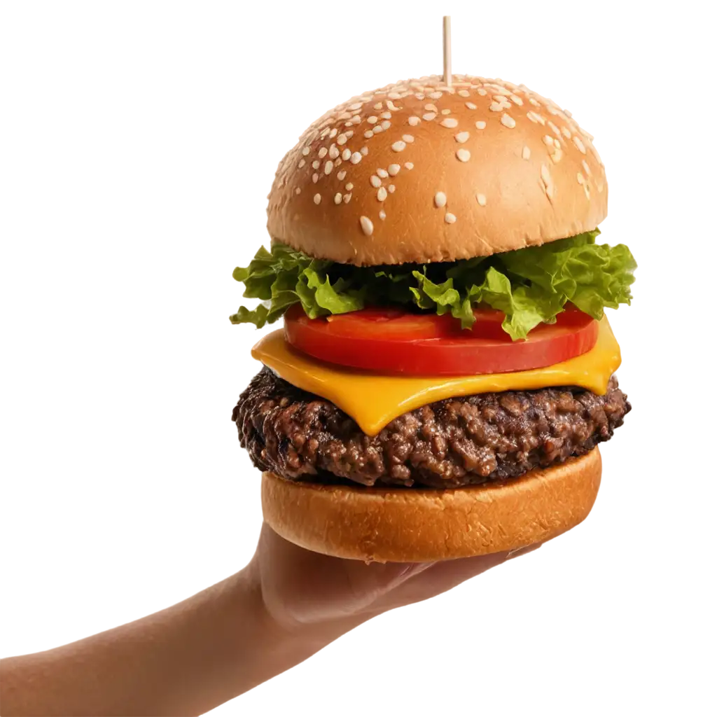 Flying-Juicy-Burger-PNG-Image-for-Stunning-Visuals-and-Graphic-Design