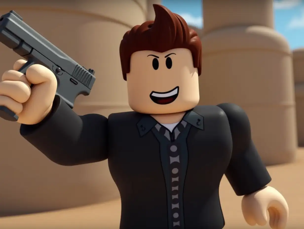 man with a gun in roblox