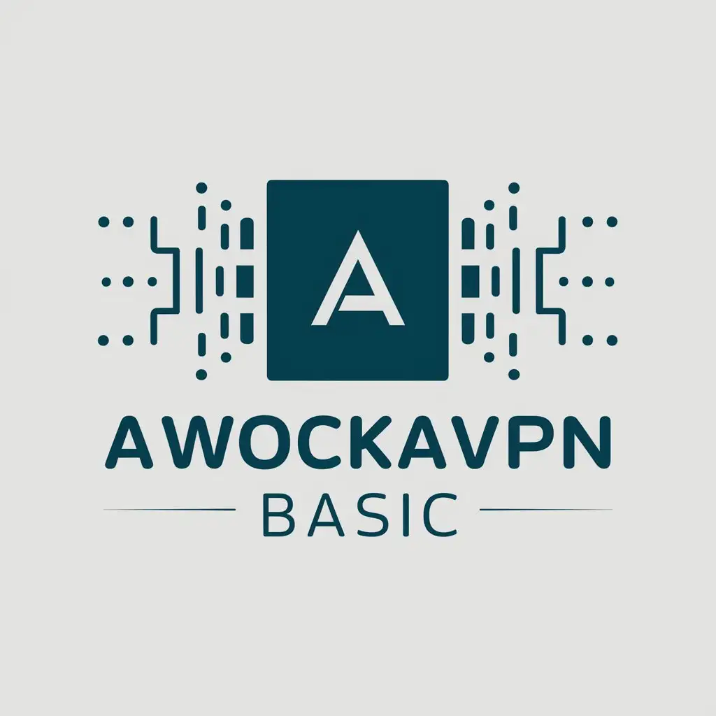 a vector logo design,with the text "AwockaVPN Basic", main symbol:VPN, rectangular shape,Moderate,be used in Internet industry,clear background