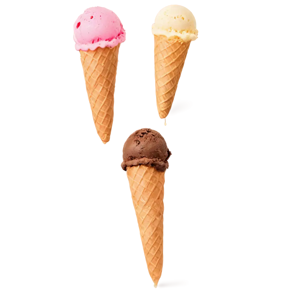 Delicious-Ice-Cream-Cones-Splashing-PNG-Image-for-Creative-Projects