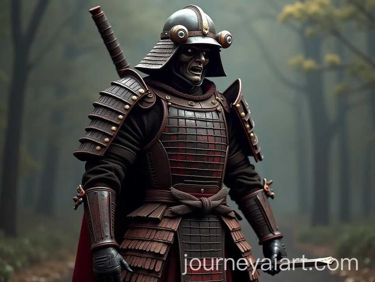 Realistic-Zombie-Samurai-Suit-Up-with-Big-Armour