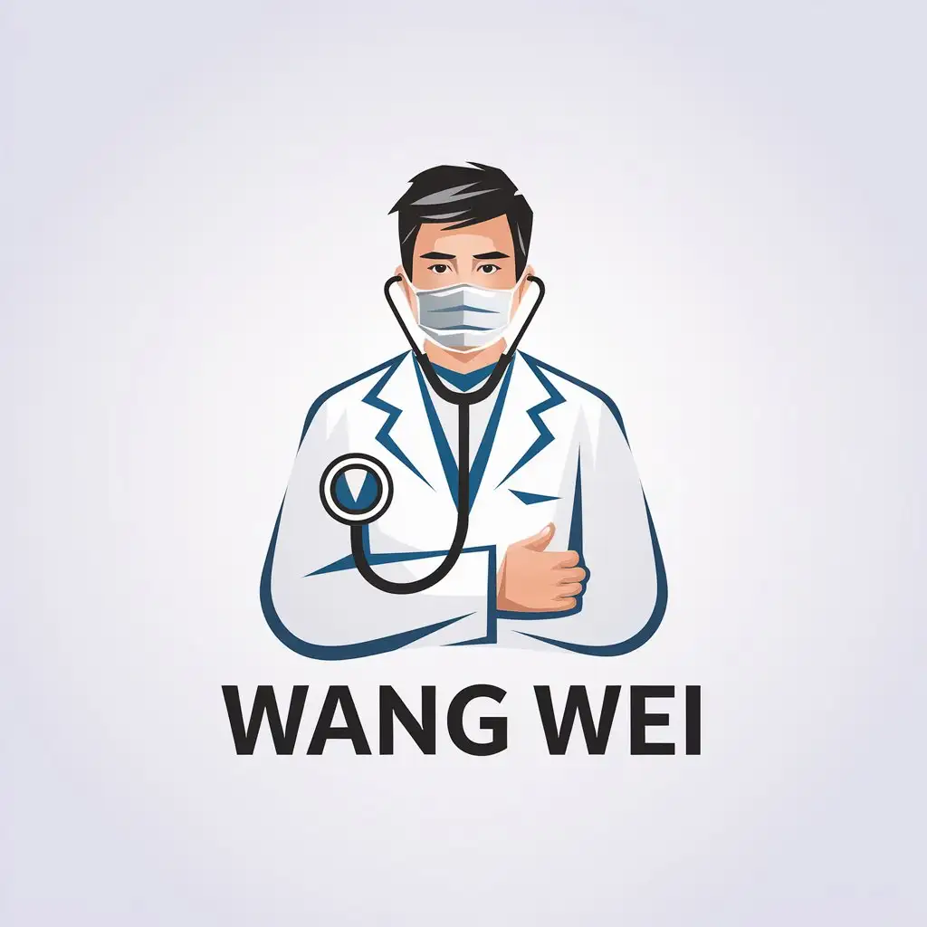 LOGO Design for Wang Wei Minimalistic Doctor Symbol for Medical Dental Industry