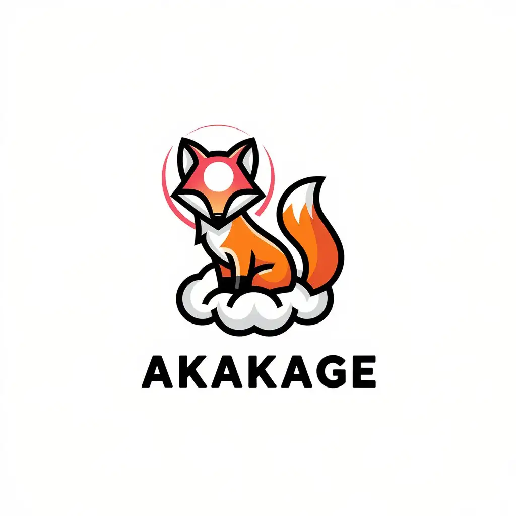 LOGO Design for Akakage Fox Symbol with Modern Aesthetic for the Internet Industry