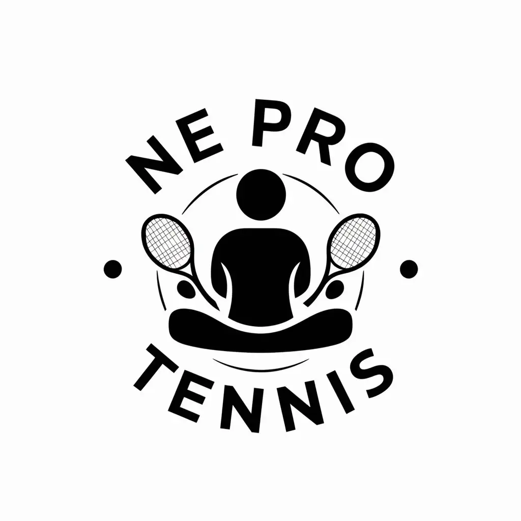 LOGO-Design-for-Ne-Pro-Tennis-Vector-Design-with-Tennis-Meditation-Theme