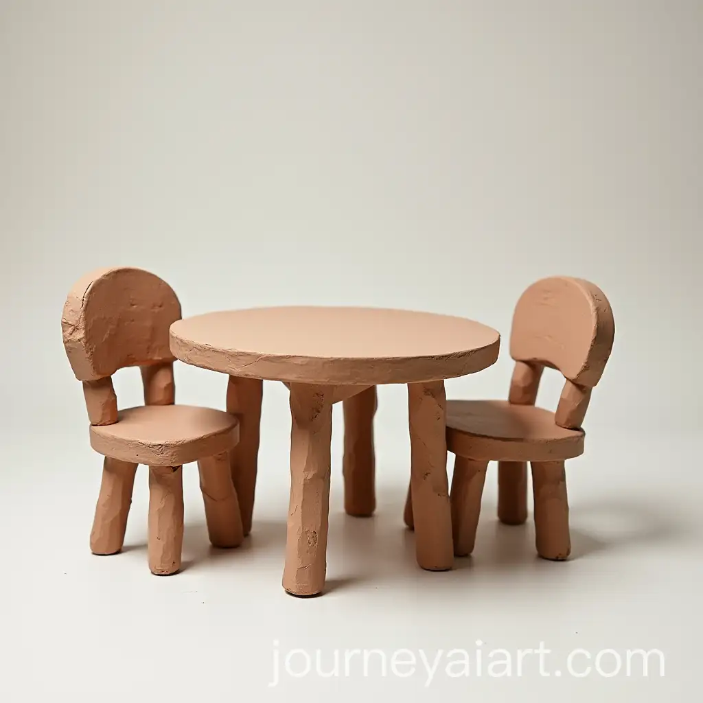 Handcrafted-PapierMch-Table-and-Chair-Models-in-Natural-Clay-Color