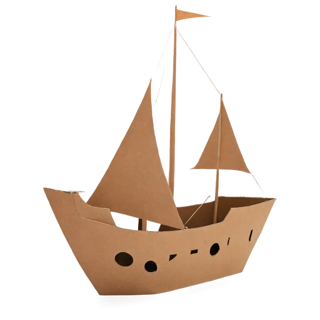 HighQuality-Cardboard-Ship-PNG-Image-for-Creative-Projects