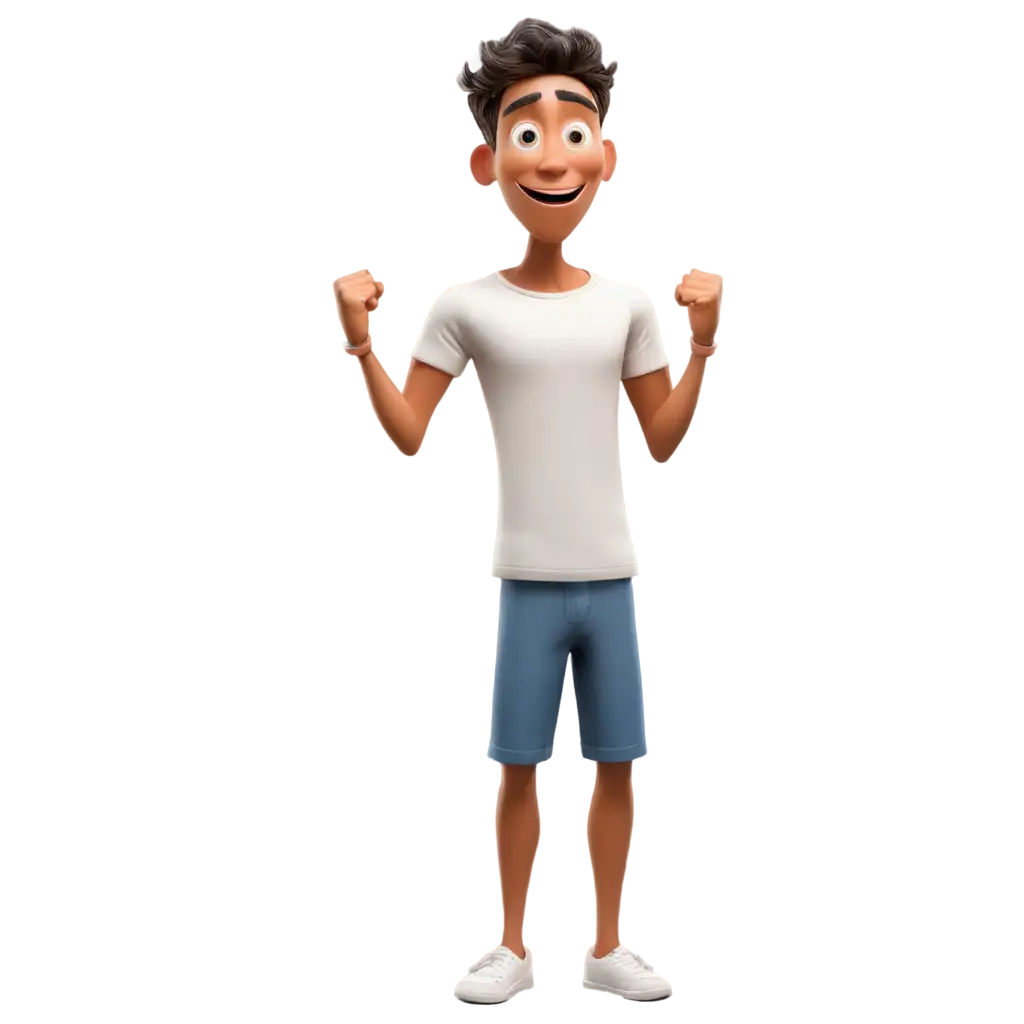 Cartoon-Character-PNG-Depicting-Emaciated-and-Triumphant-Expression-HighQuality-Image-for-Digital-Use