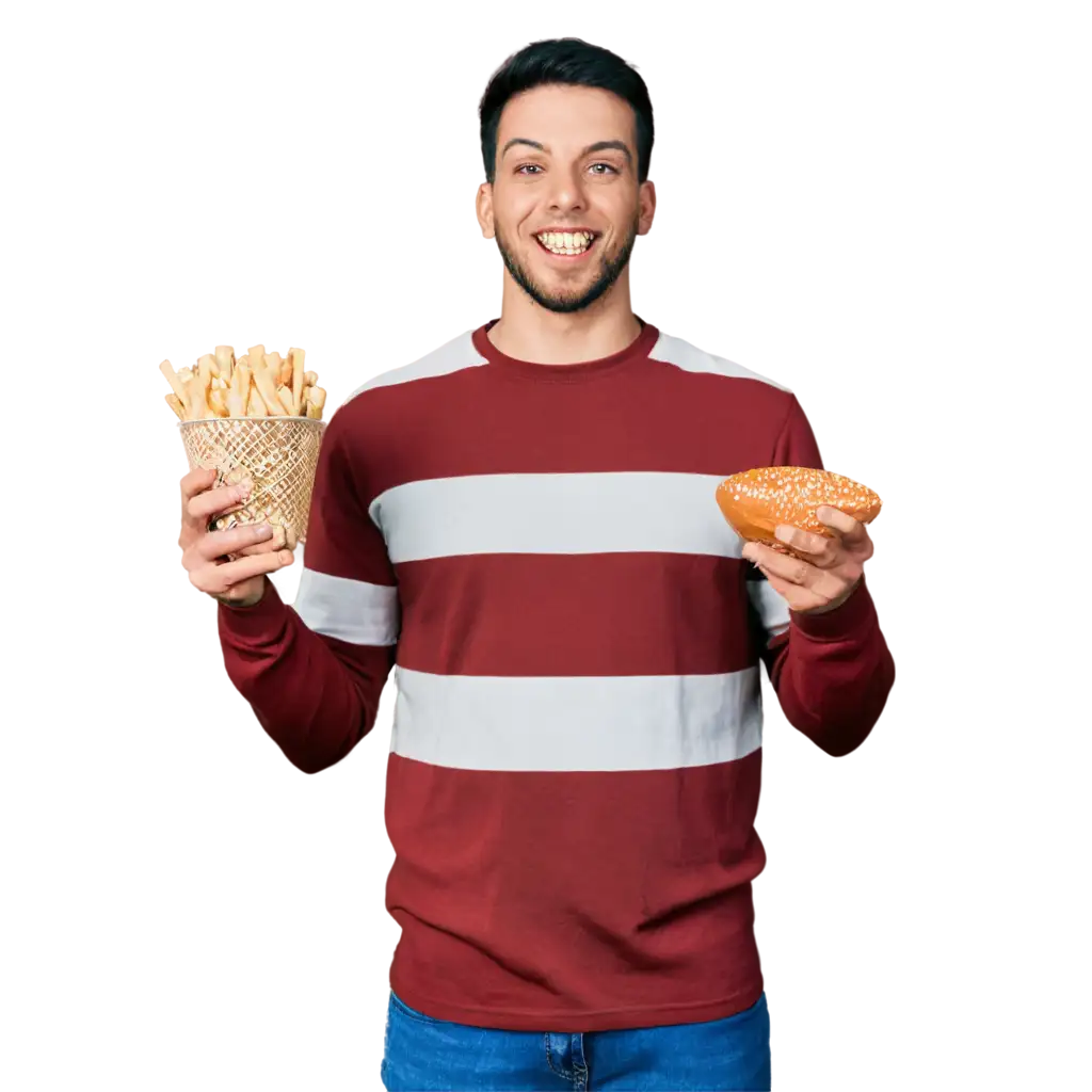 HighQuality-PNG-Image-of-a-Male-Fan-Cheering-at-a-Football-Match-with-Snack-in-Hand