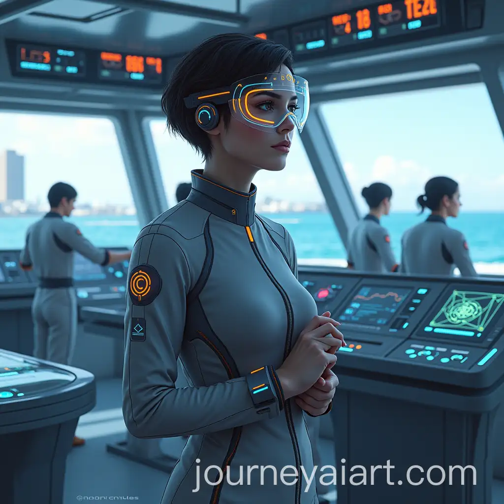 Female-Ship-Captain-in-the-Year-2050-at-the-Helm-of-a-Futuristic-Vessel