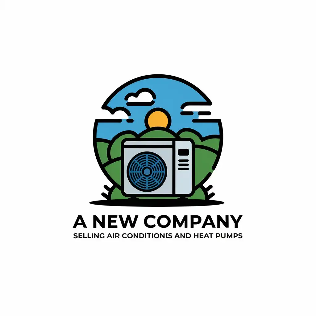 LOGO Design for a New Company Selling Air Conditioners and Heat Pumps AirCooled Theme with Modern Elegance