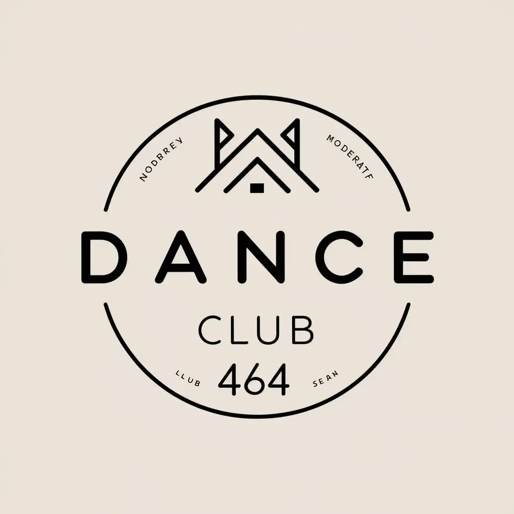 a vector logo design,with the text "Dance club 464", main symbol:Dances,Moderate,be used in Dances industry,clear background