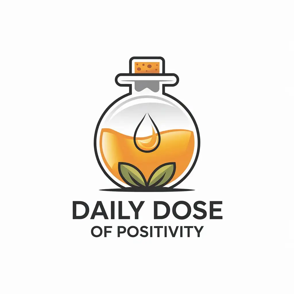 LOGO Design for Daily Dose of Positivity Modern Minimalistic Vector with Clear Background