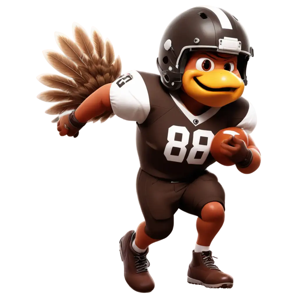 Intimidating-Cartoon-Turkey-Running-in-American-Football-Gear-PNG-Image