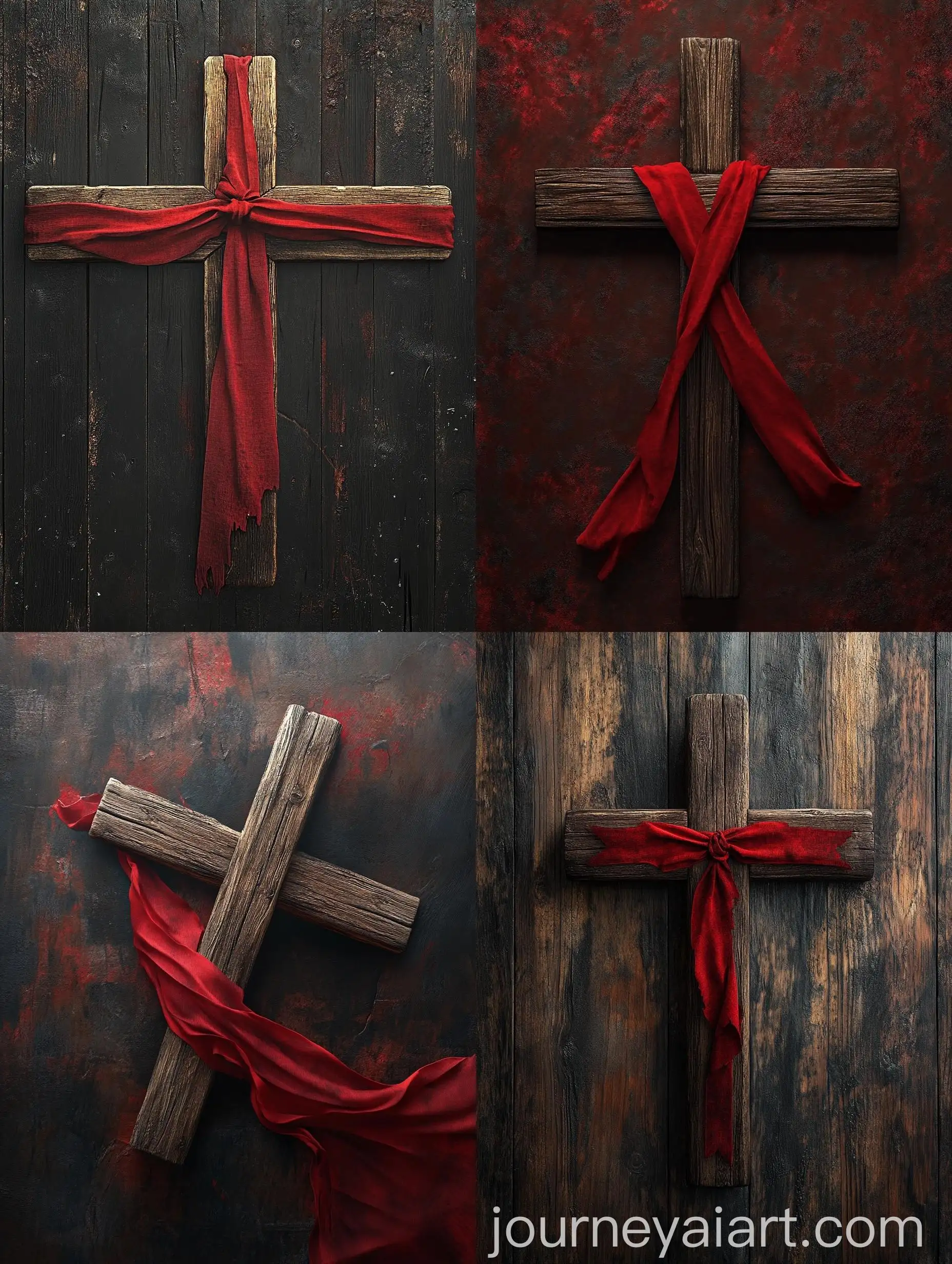 Red-Cross-Wrapped-in-Realistic-Wood-Texture