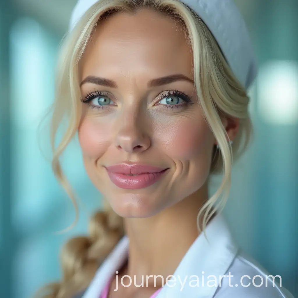Pamela-AndersonInspired-Nurse-with-Blonde-Hair-and-Bold-Features
