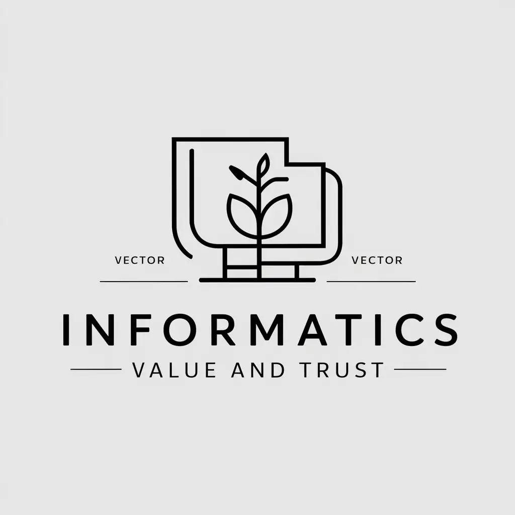 LOGO Design for Informatics Value and Trust Computer and Planet Symbol for Technology Industry