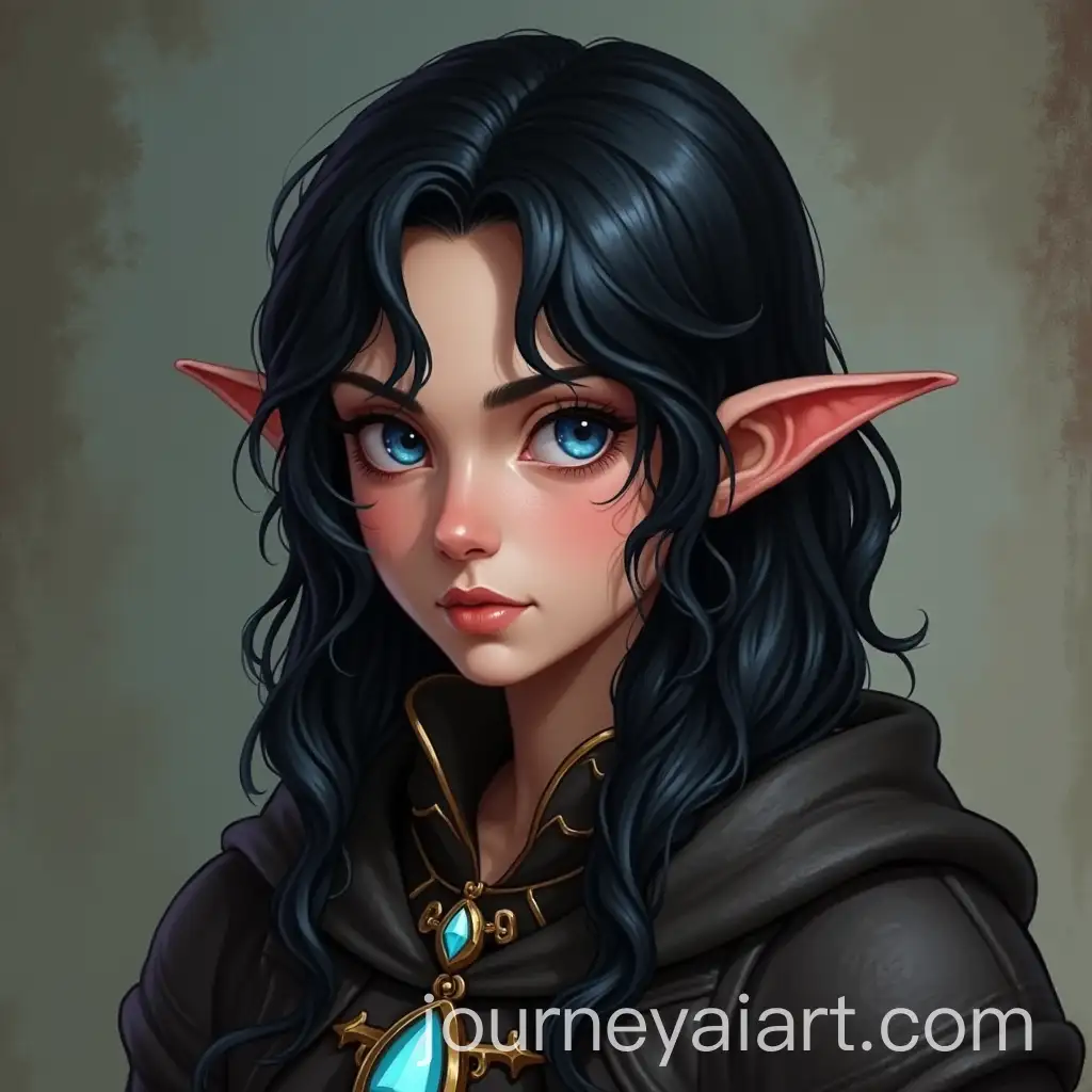 Female-Halfling-Cleric-with-Black-Hair-and-Blue-Eyes