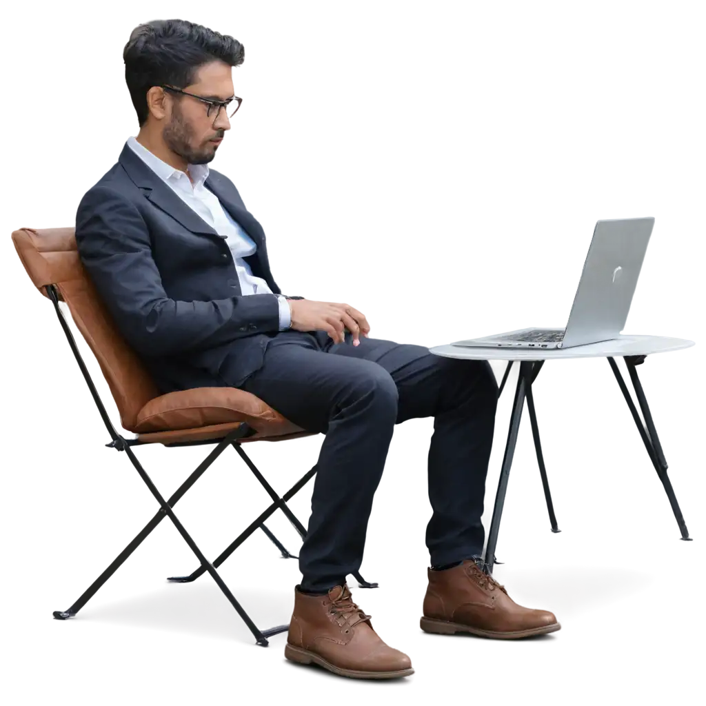 Man-Sitting-in-a-Chair-Using-Laptop-PNG-Image-for-Professional-and-Creative-Uses