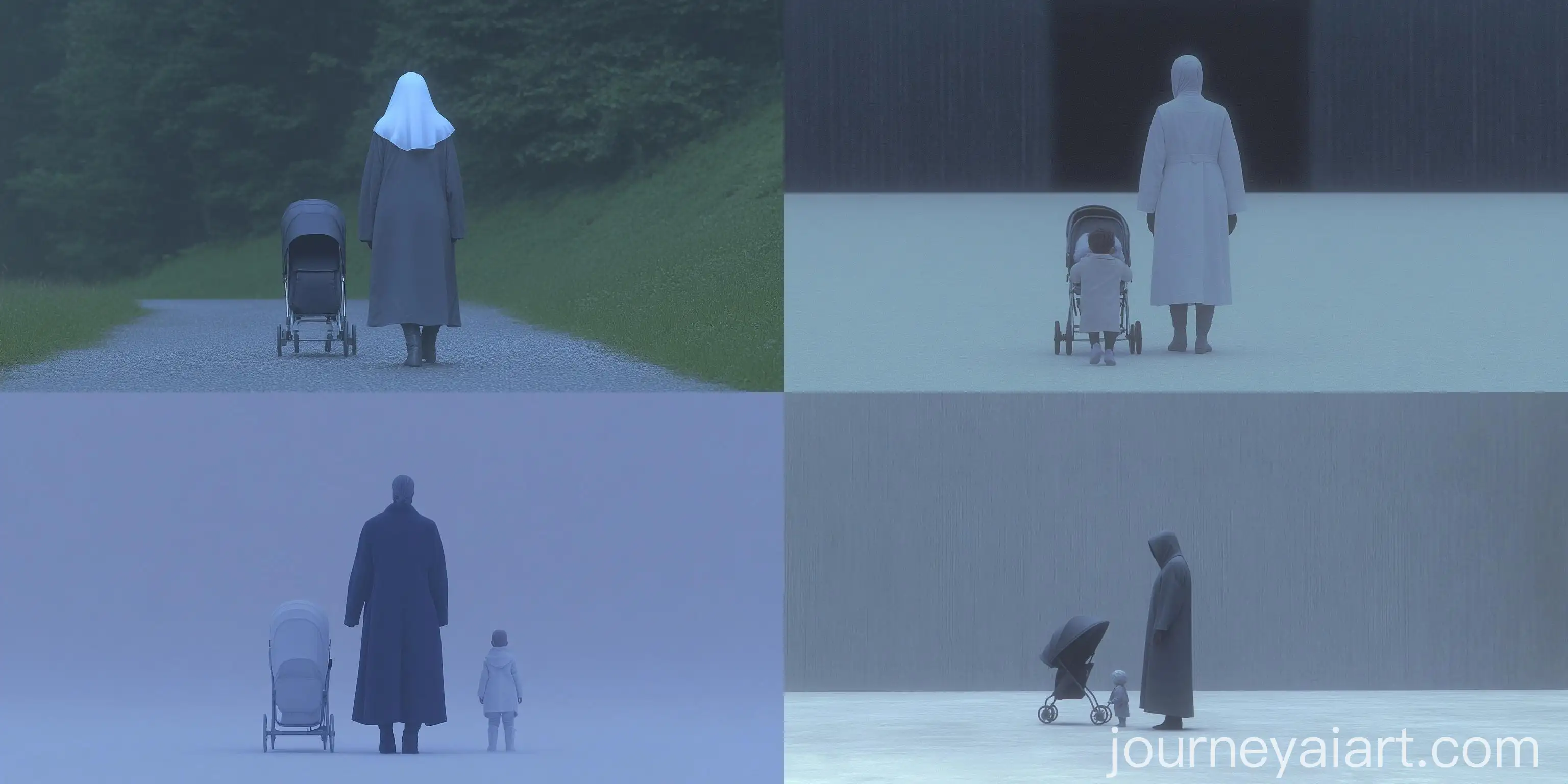 Medieval-Detective-Woman-with-Child-in-Stroller