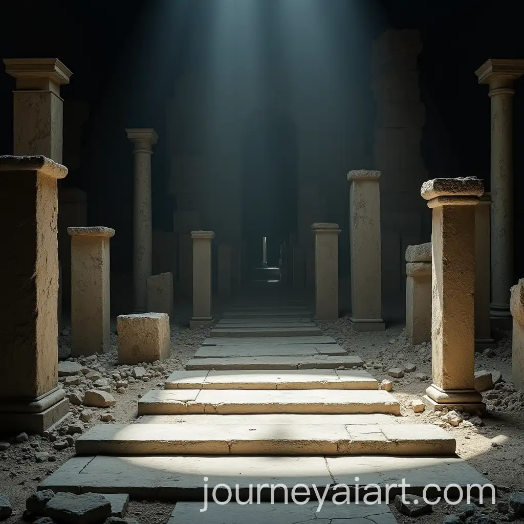 Ancient-Ruins-with-Tomb-Shapes-in-Scenic-Depth