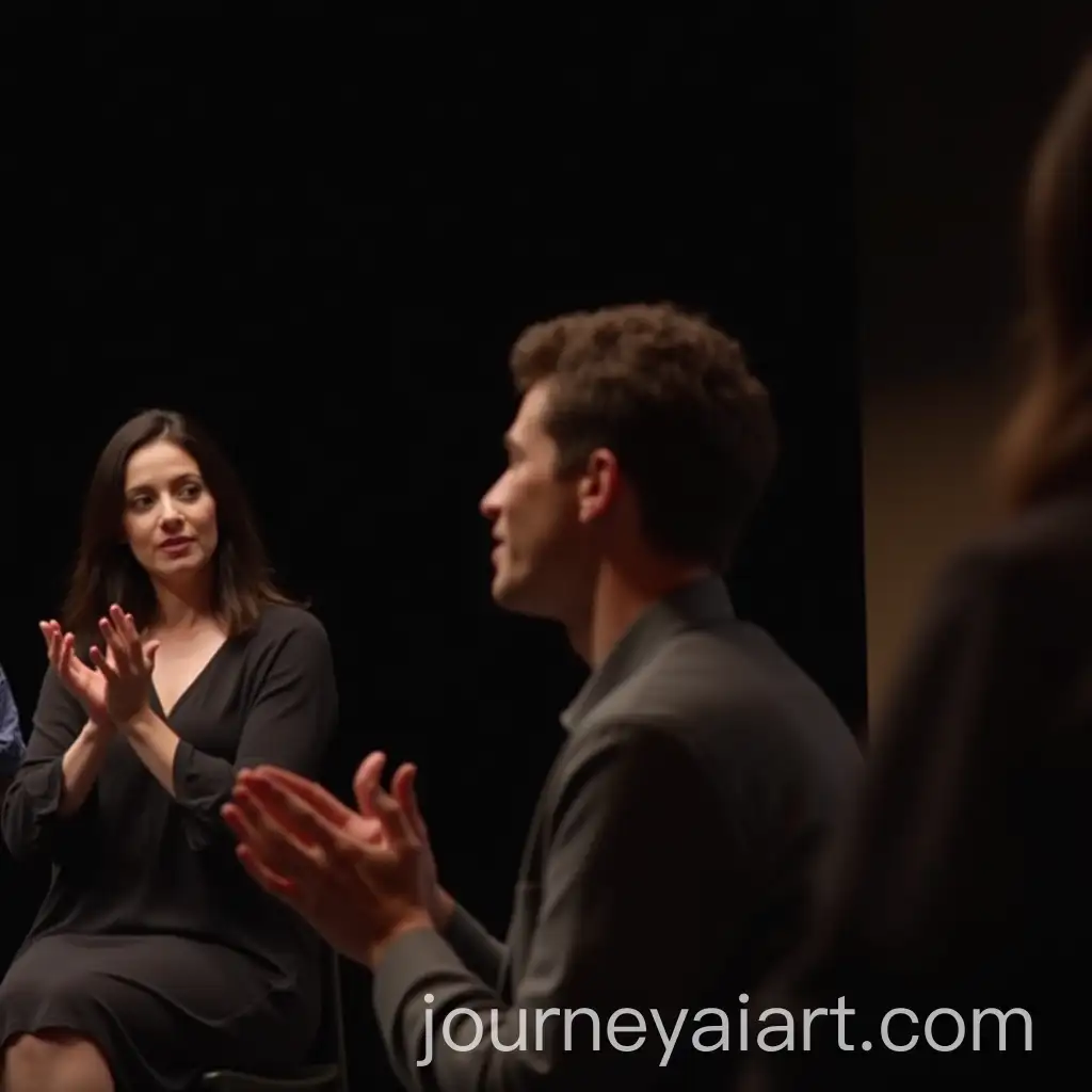 Woman-Performing-on-Stage-with-Audience-Members-Admiring-Gaze