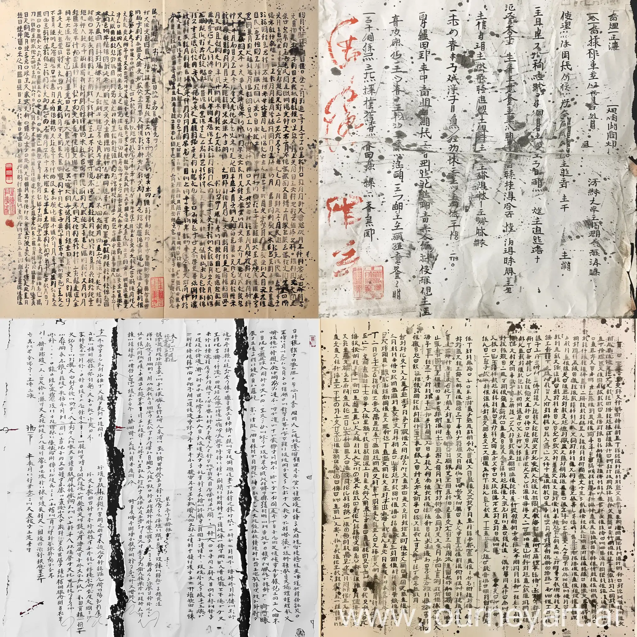 Scanned-Office-Paper-with-Handwritten-Buddhist-Symbols-and-Text-in-Various-Languages