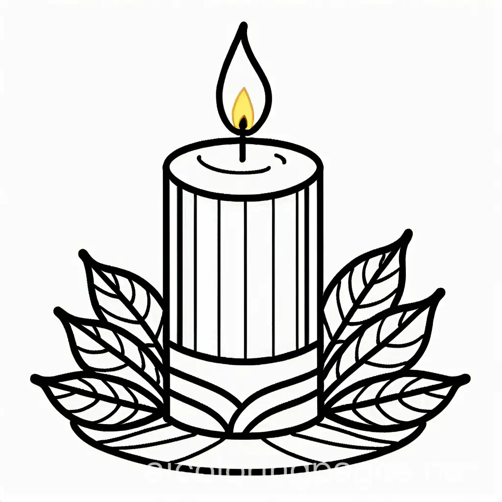 Simple-Decorative-Candle-Coloring-Page-for-Kids