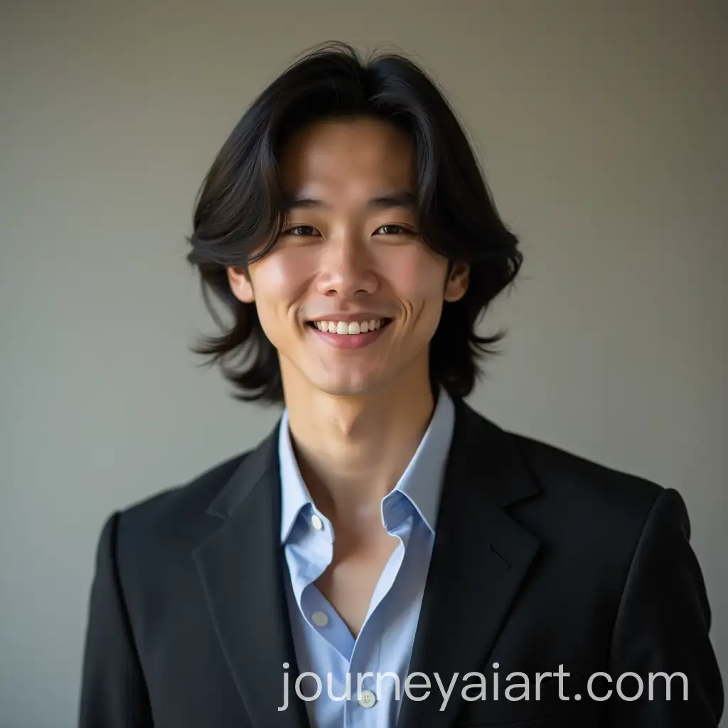 Young-Man-in-SemiFormal-AttireAI-Image-Prompt-Expansion-with-MidLength-Hair